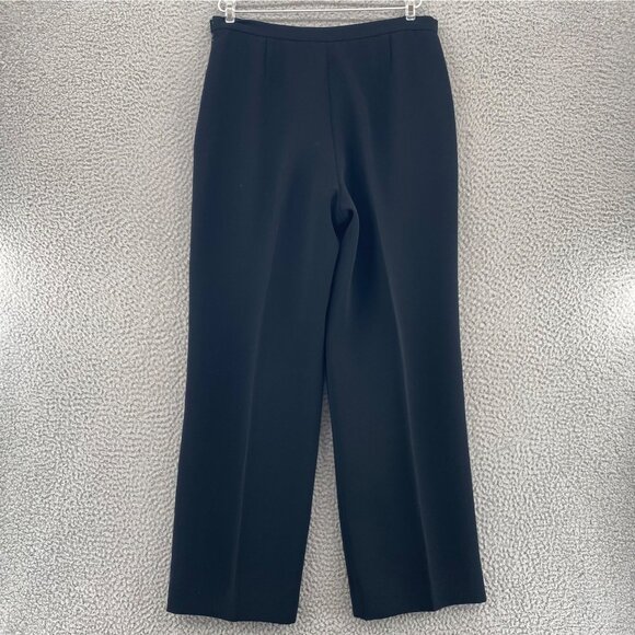 Kasper Pants Womens 8 Petite Black Straight Formal Everyday Office Career Work - Picture 3 of 11